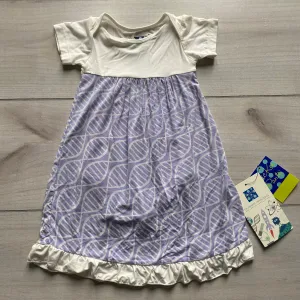 NEW Kickee Pants Purple Lilac Double Helix Pattern Dress