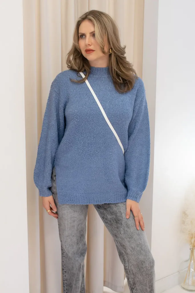 NEW TAMIA KNIT SWEATER (DUSTY BLUE)