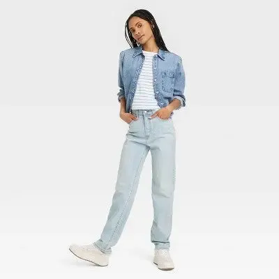 Open Box - Women's High-Rise 90's Straight Cargo Jeans - Universal Thread