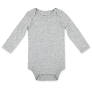 Organic Cotton Rib Bodysuit - Heather Gray