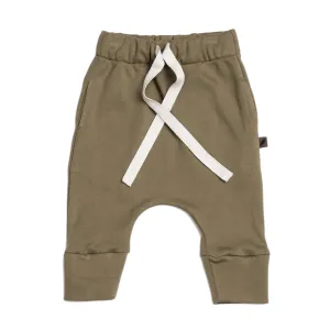 Organic Drawstring Pants Mocha 3-6M