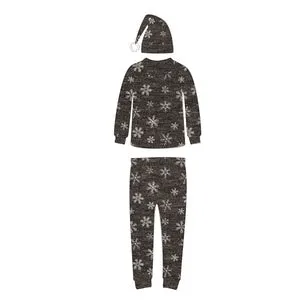 Organic Kids' L/Sleeve PJ & Cap Set- Frost