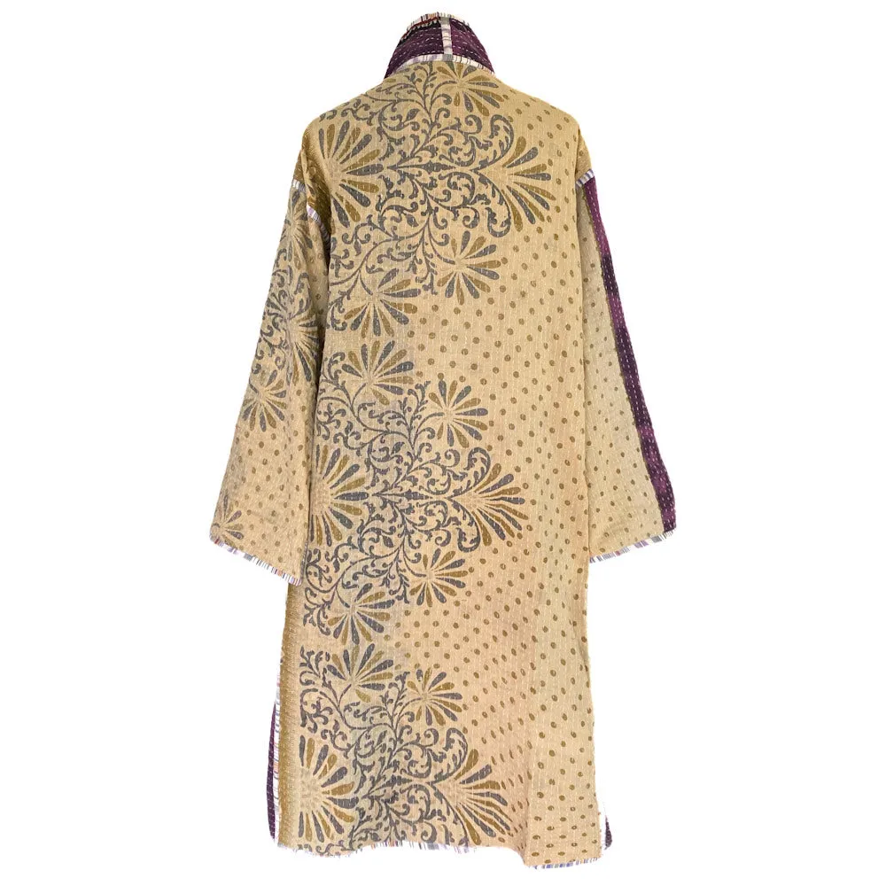 Oyintsa Cotton Quilted Vintage Kantha Coat One of a Kind