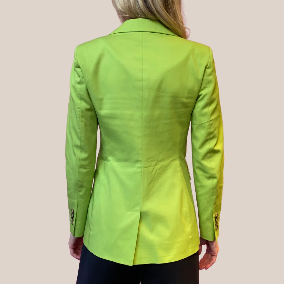 Peak Lapel 1-Button Blazer - Lime