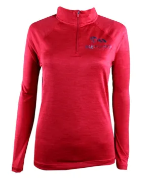 Performance Pull Over | Quarter Zip | 100% Polyester | Red