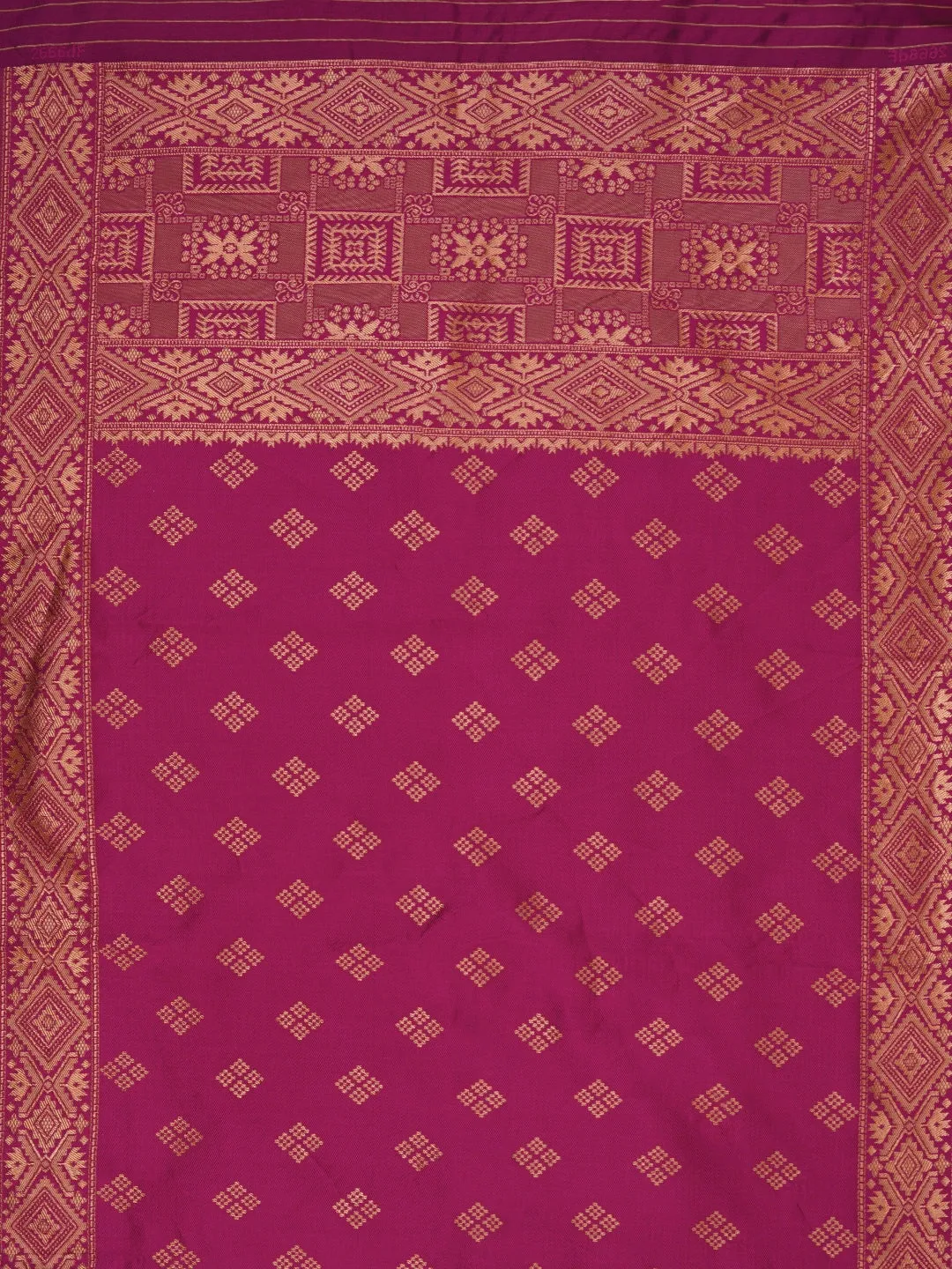 Pink Floral Silk Zari Woven Dress Material with Dupatta