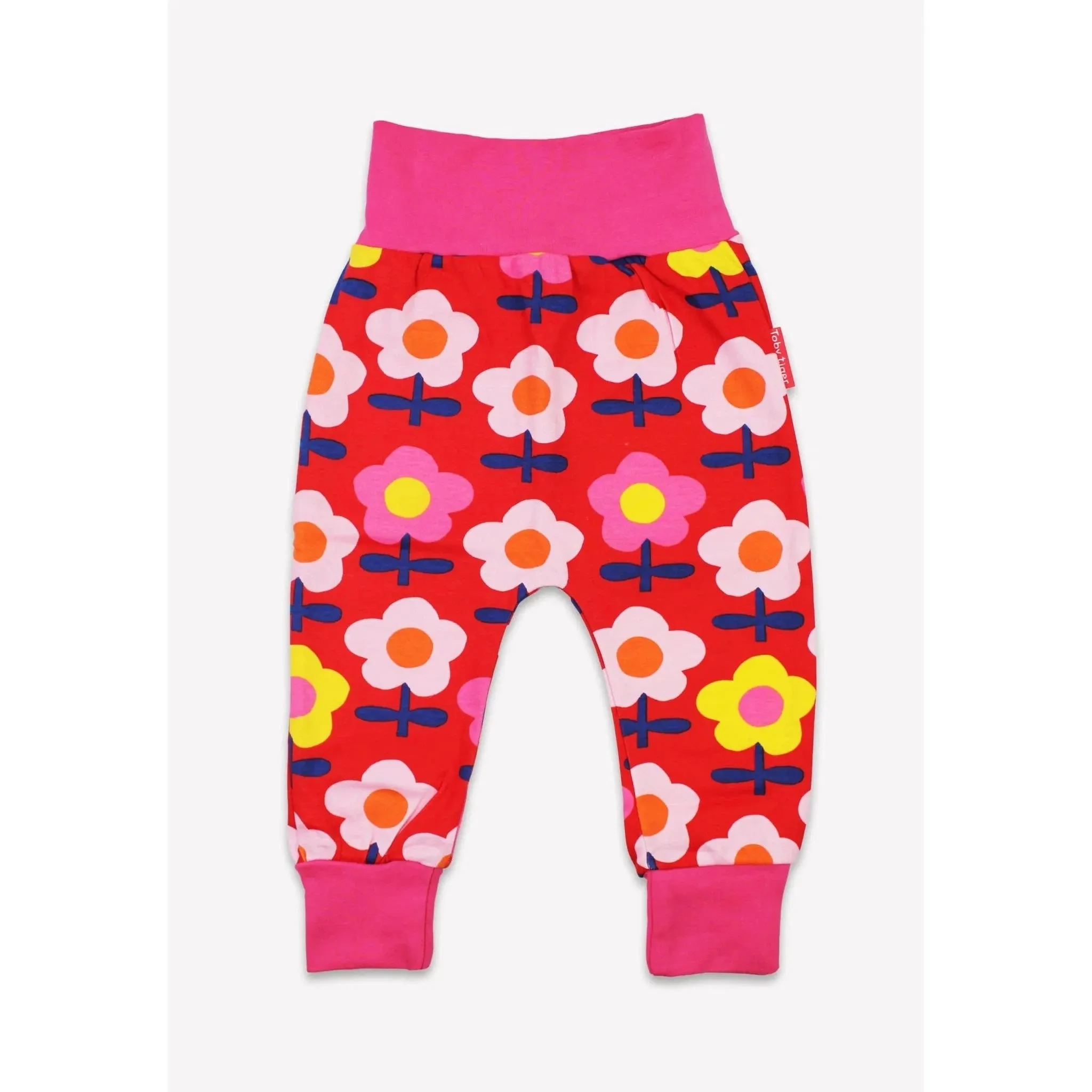 Pink Flower Print Baby Pants