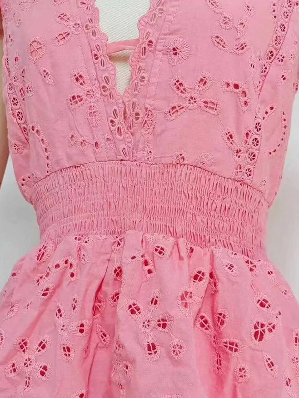 Pink Ruffles Mini Dress