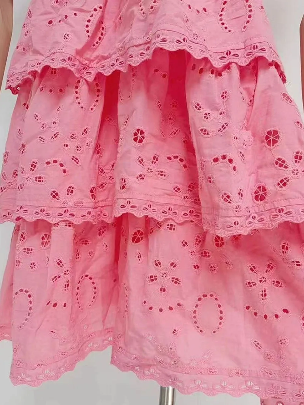 Pink Ruffles Mini Dress