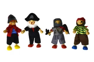 Pirate Wooden Flexi Doll