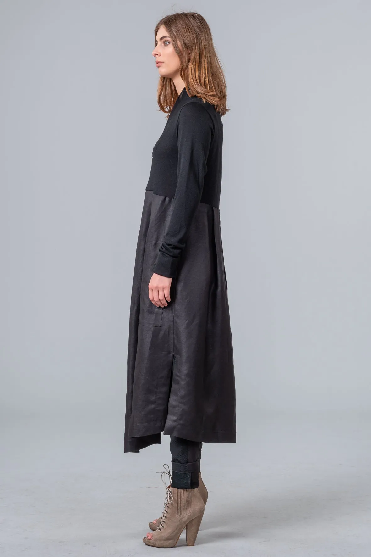 Postcards from Winter - coat dress - black