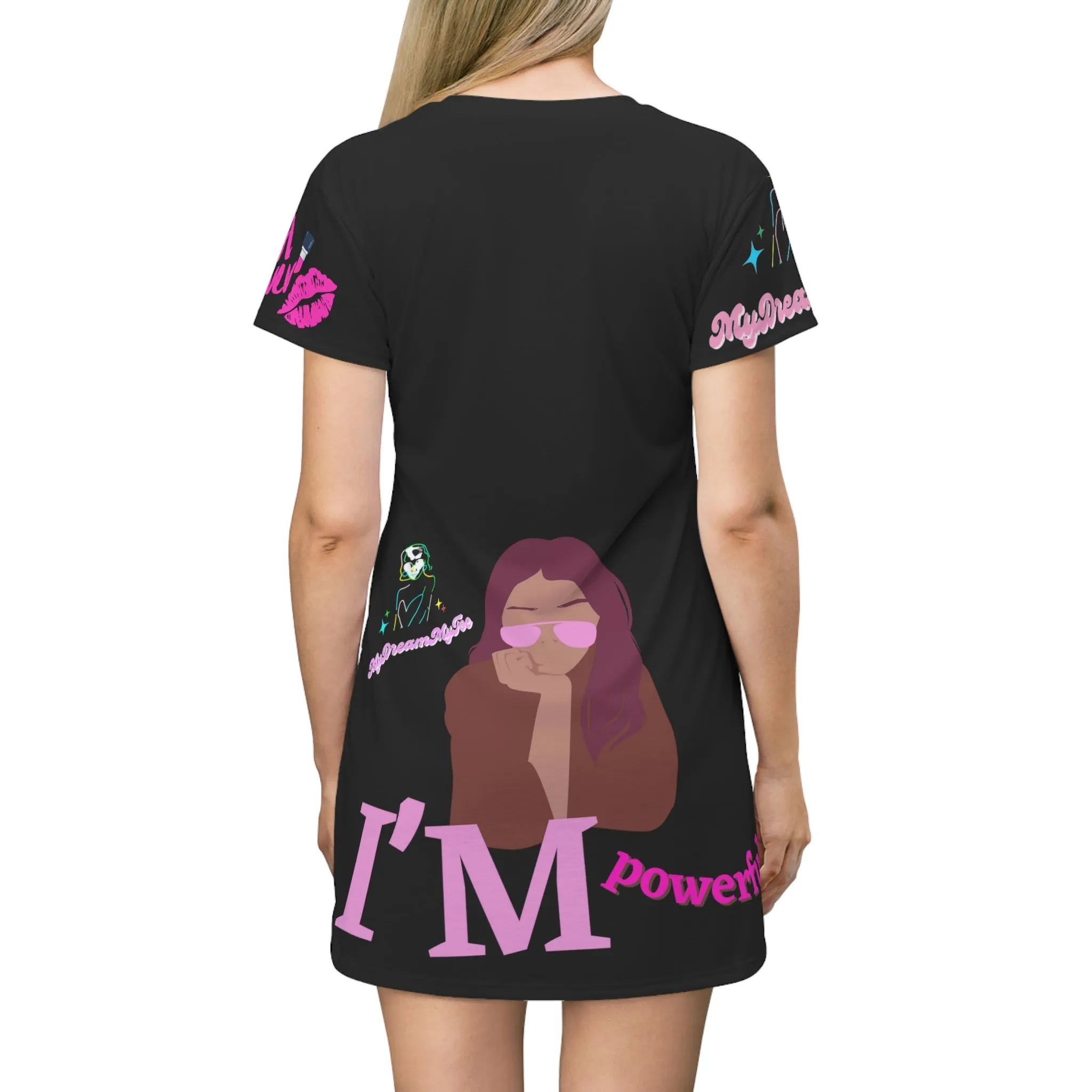 Poweful Print T-Shirt Dress