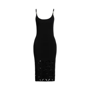 Pre Order:  Decorative Cutoffs Bodycon Midi Dress