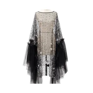 Pre Order:  Star Shower Ruffle Sheer Dress