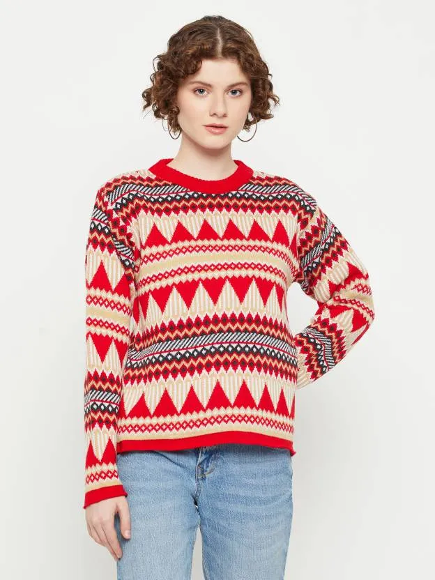 Red Scarlet Jingle Bell Elegance Sweater