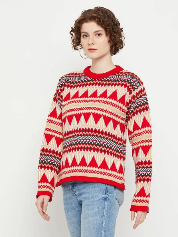 Red Scarlet Jingle Bell Elegance Sweater