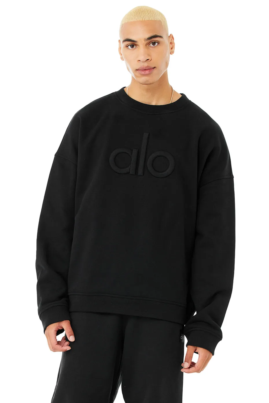 Renown Heavy Weight Emblem Crew Neck Pullover - Black