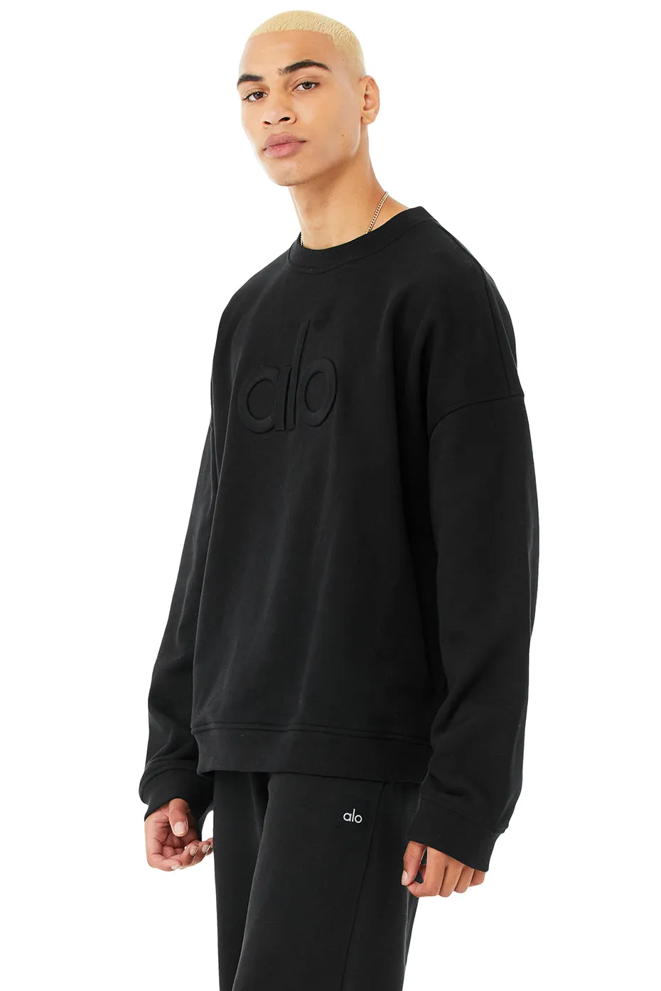 Renown Heavy Weight Emblem Crew Neck Pullover - Black