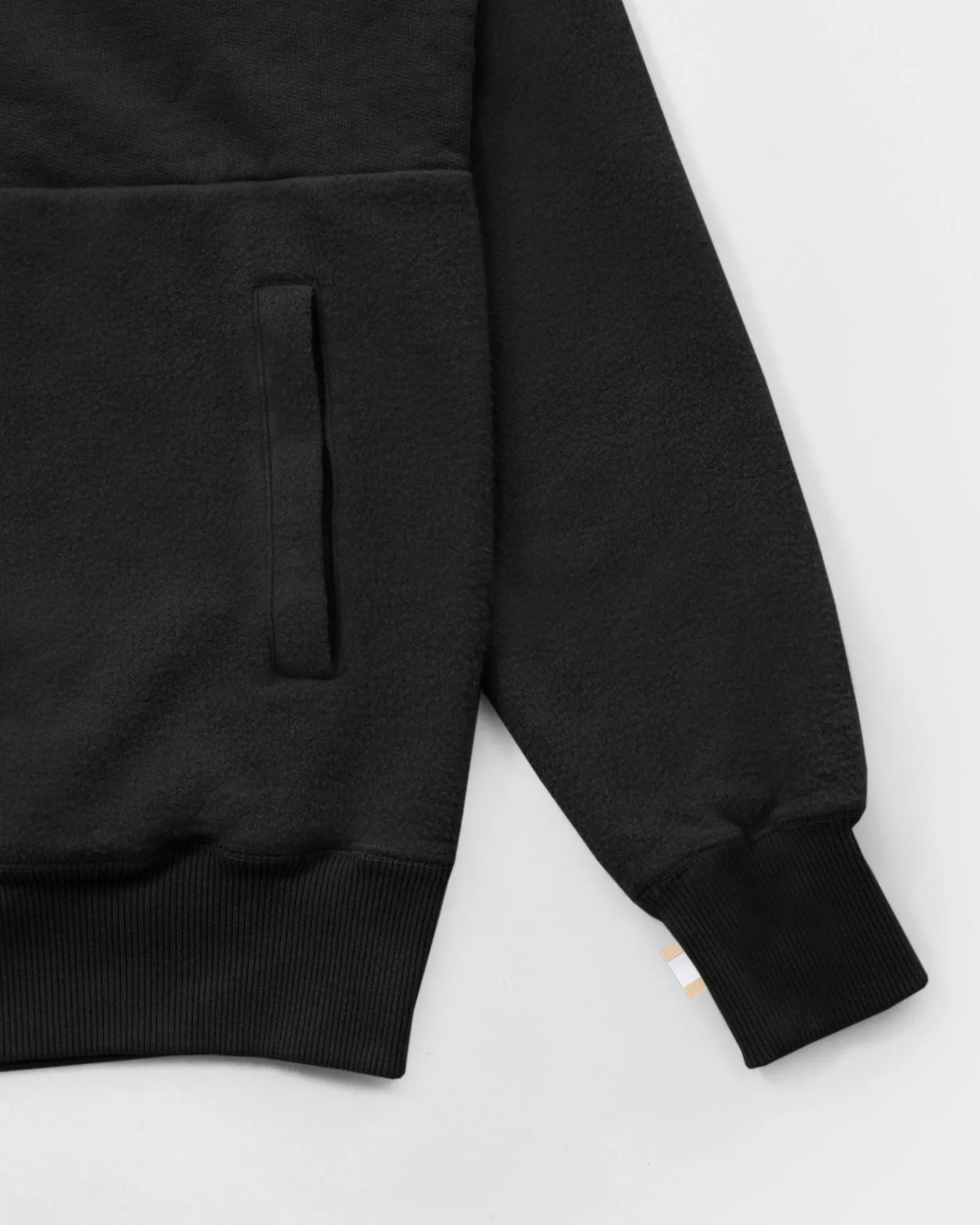 Reverse Fleece Pullover Black - Unisex