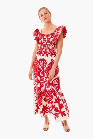 Ruby Henrietta Print Smocked Slip Dress