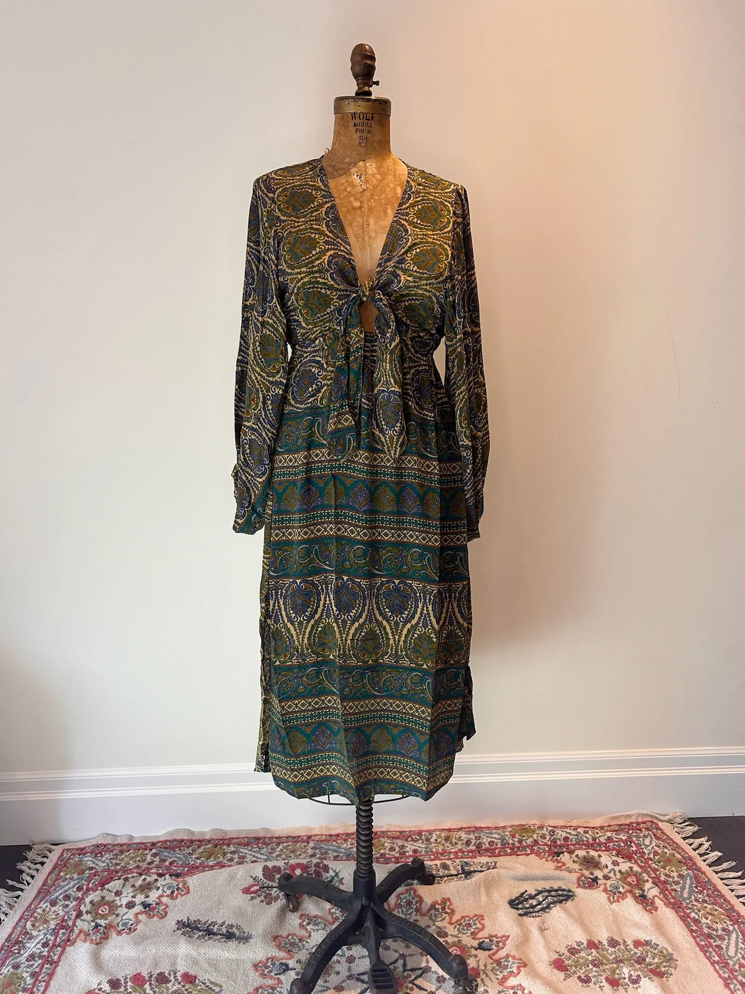 Serendipity Tie Dress - Peacock