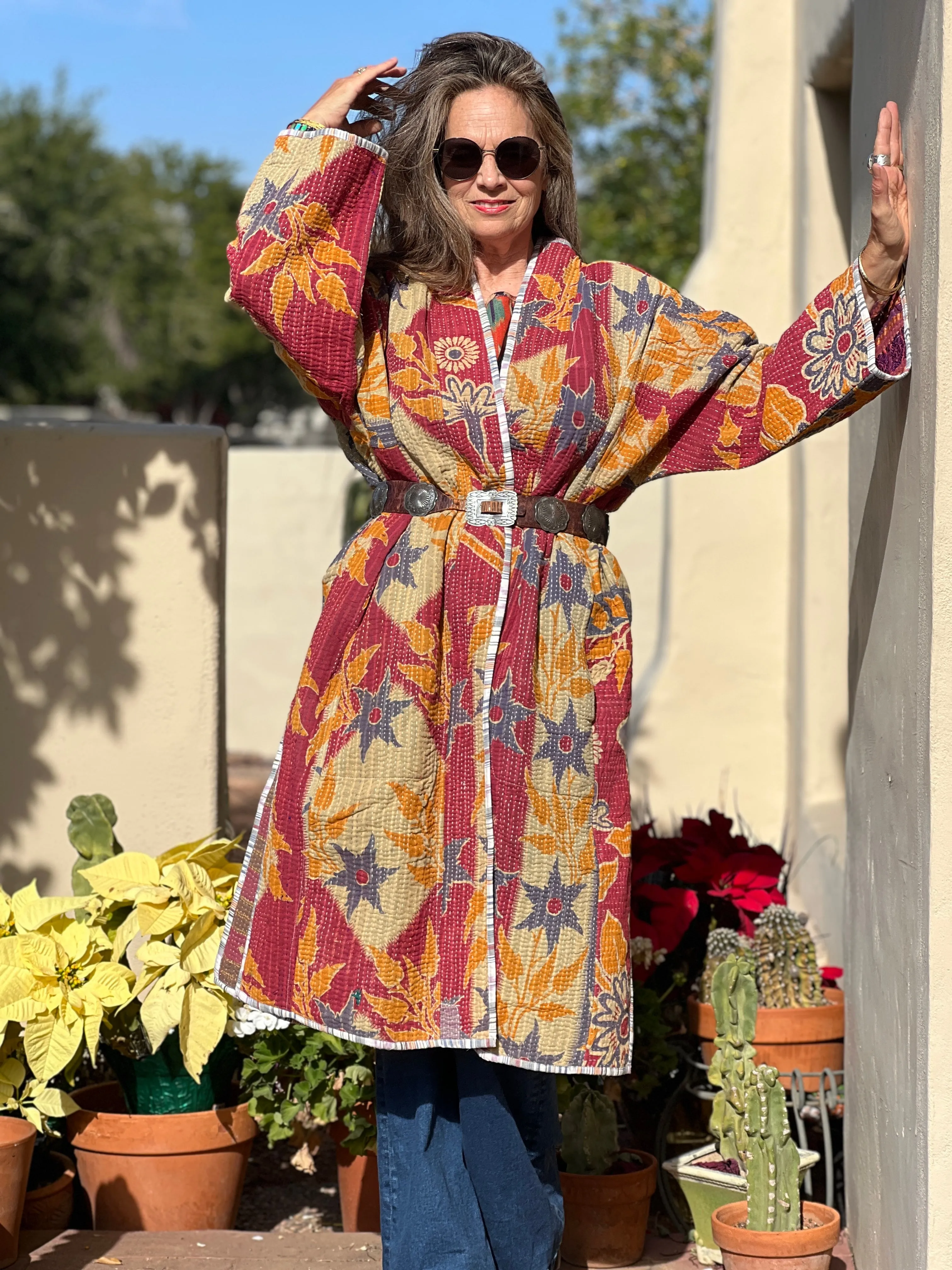 Shila quilted vintage kantha coat ONE OF A KIND