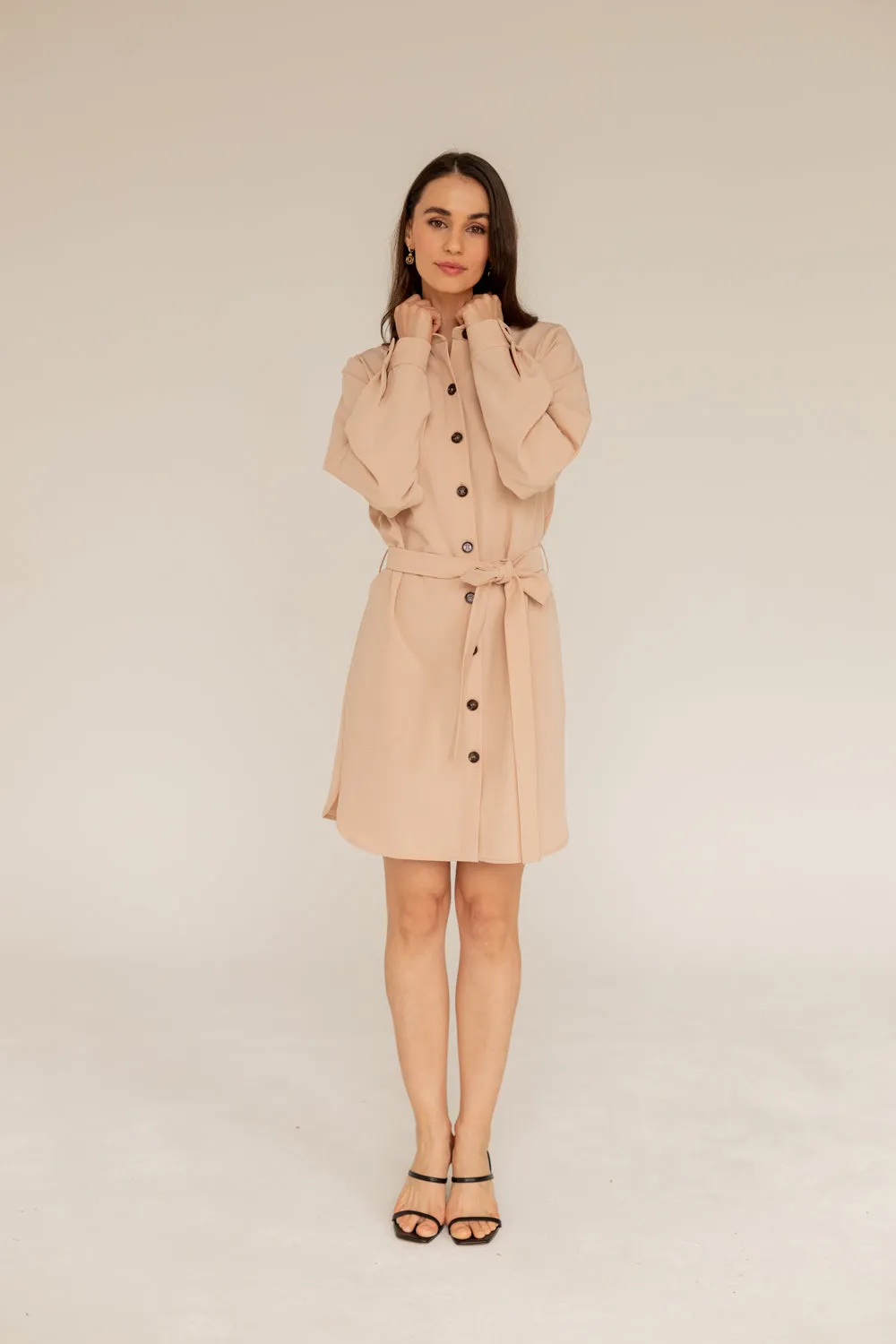 Shirt Dress Light Beige