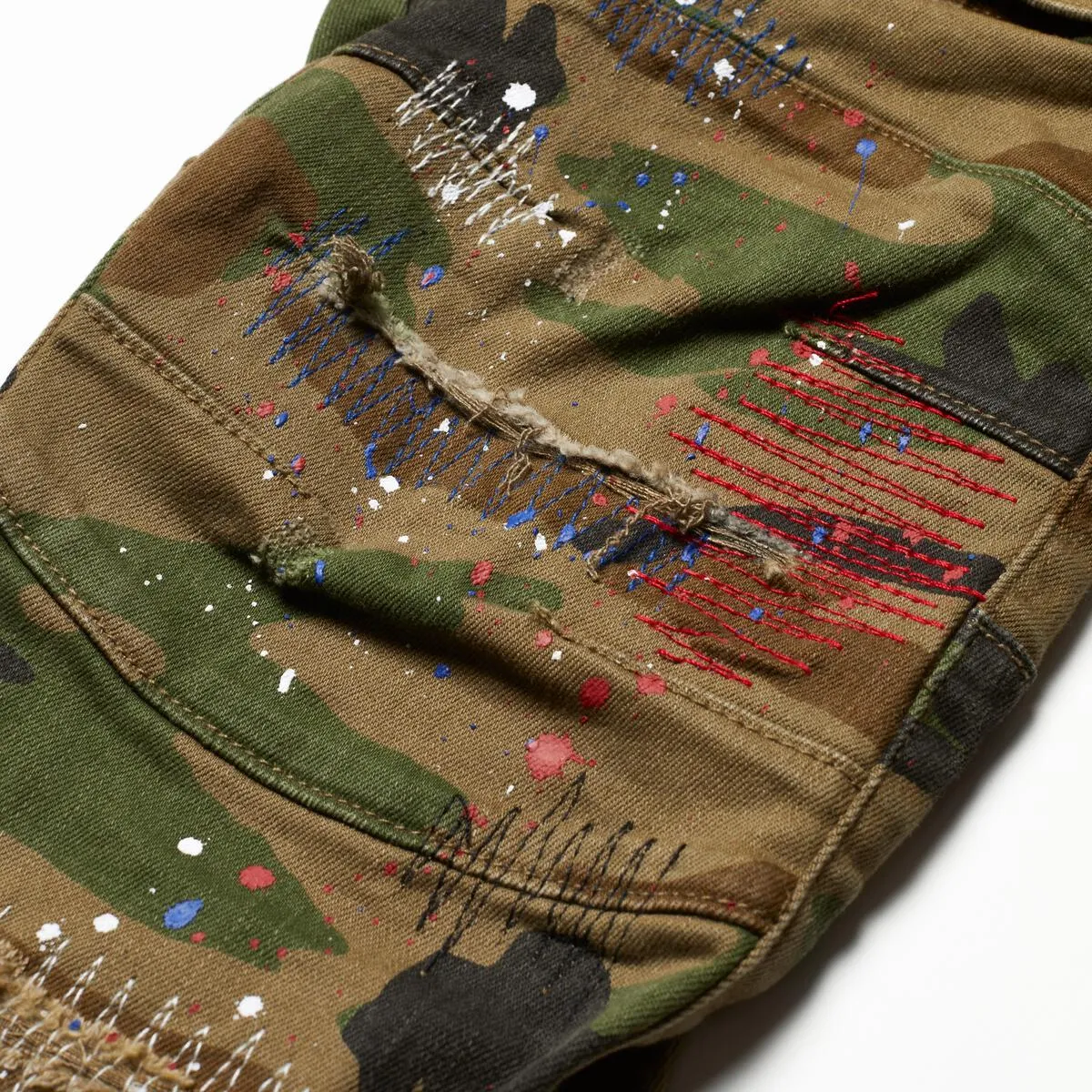 Smoke Rise SMOKE RISE RIP & REPAIR CARGO PANTS (Wood Camo)