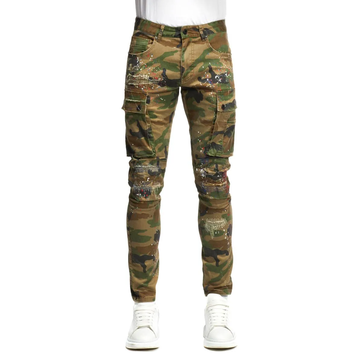 Smoke Rise SMOKE RISE RIP & REPAIR CARGO PANTS (Wood Camo)