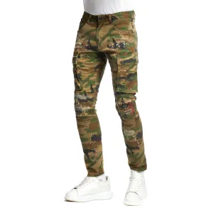 Smoke Rise SMOKE RISE RIP & REPAIR CARGO PANTS (Wood Camo)