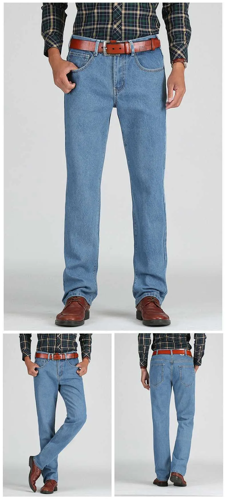 Straight Classic Jeans Spring Autumn Male Denim Pants