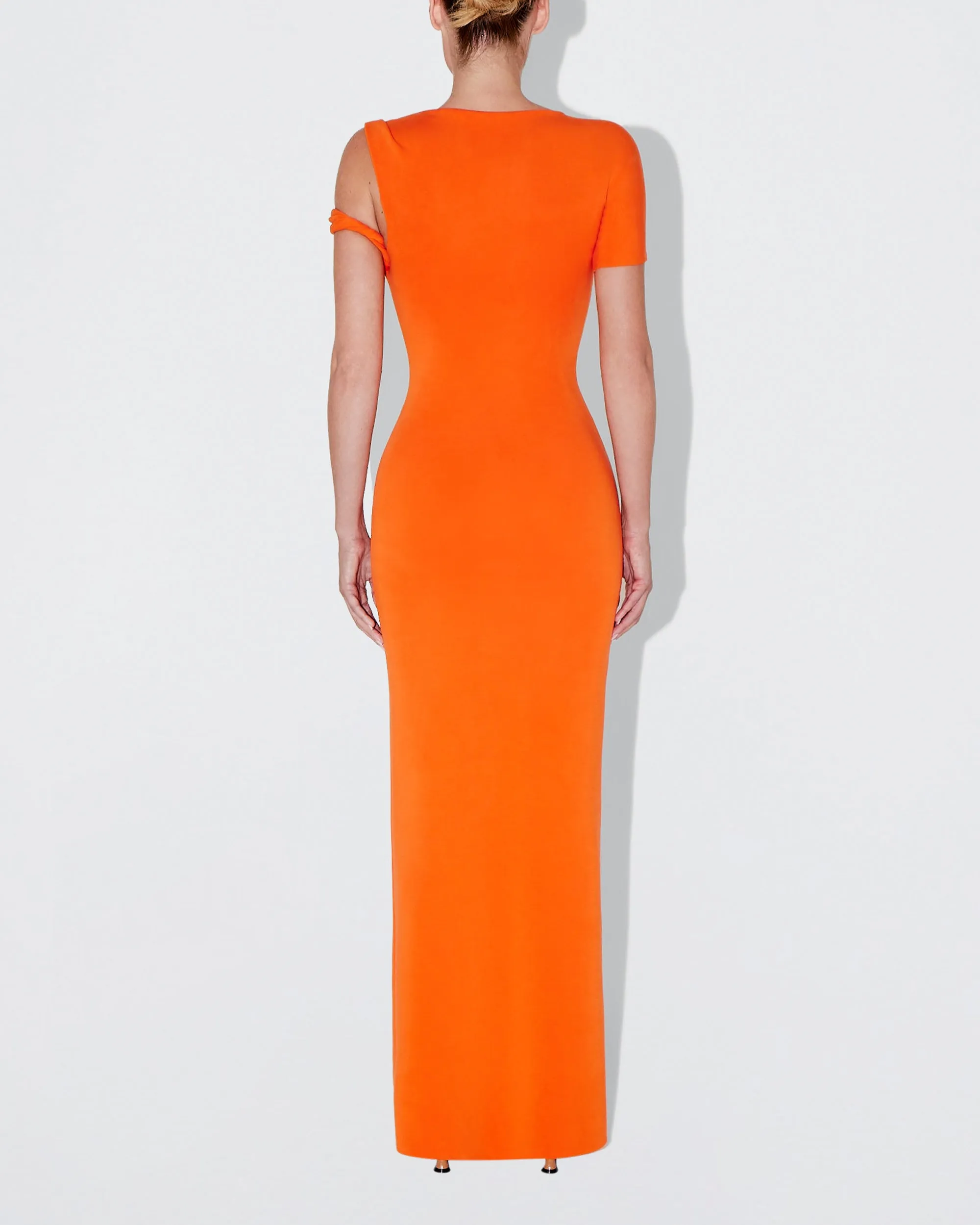 Sueded Stretch Twist Maxi Dress | Papaya