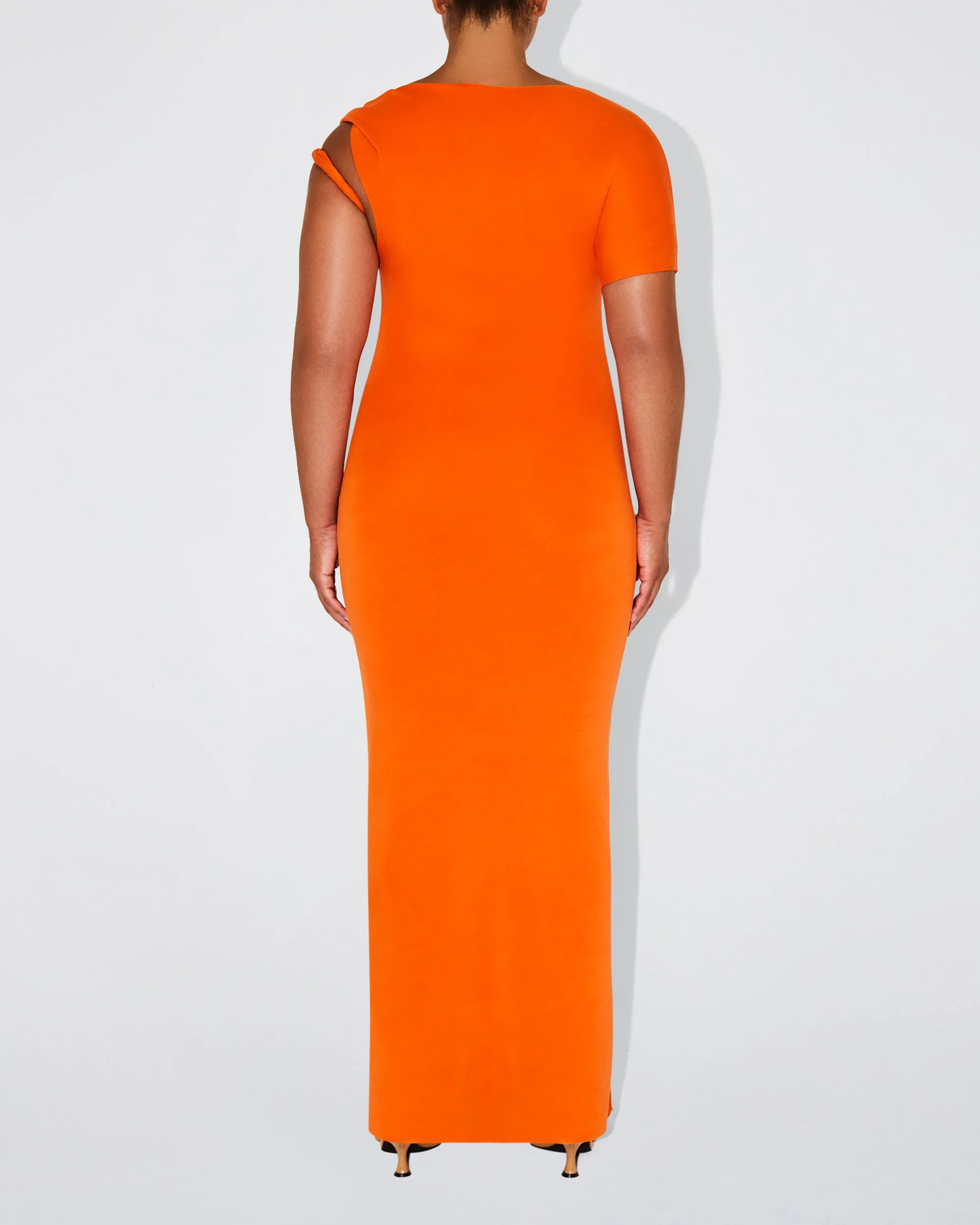 Sueded Stretch Twist Maxi Dress | Papaya