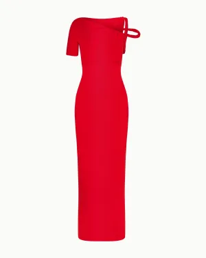 Sueded Stretch Twist Maxi Dress | Tomato