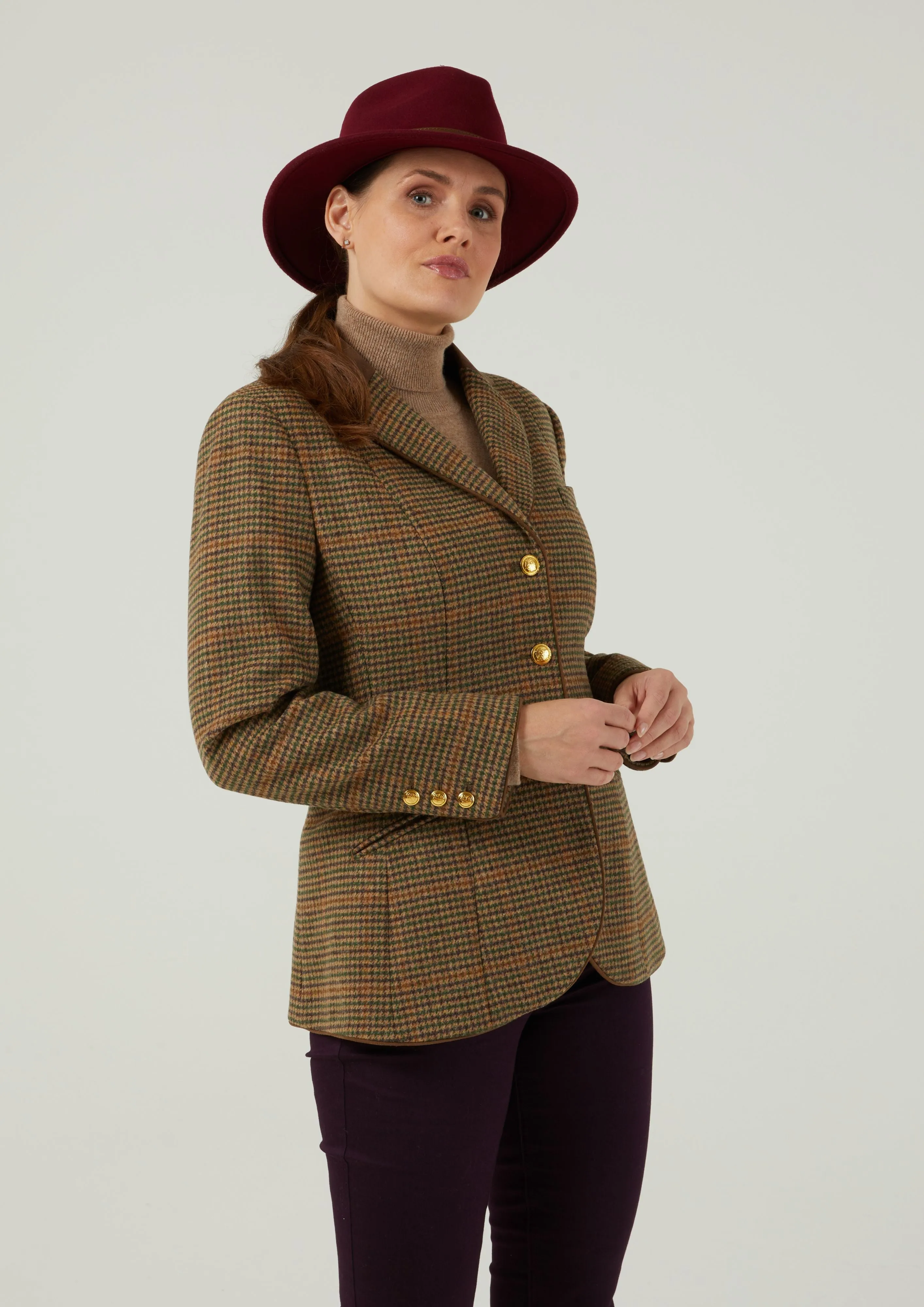 Surrey Ladies Tweed Blazer In Sycamore - Regular Fit