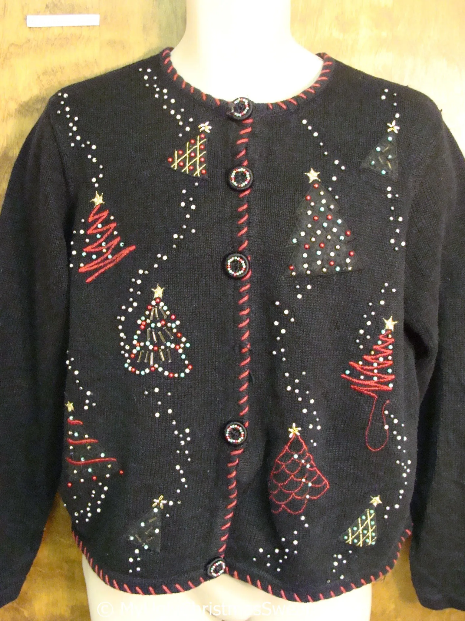 Tacky Christmas Sweater with Trees