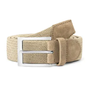 Taupe Woven / Suede Belt