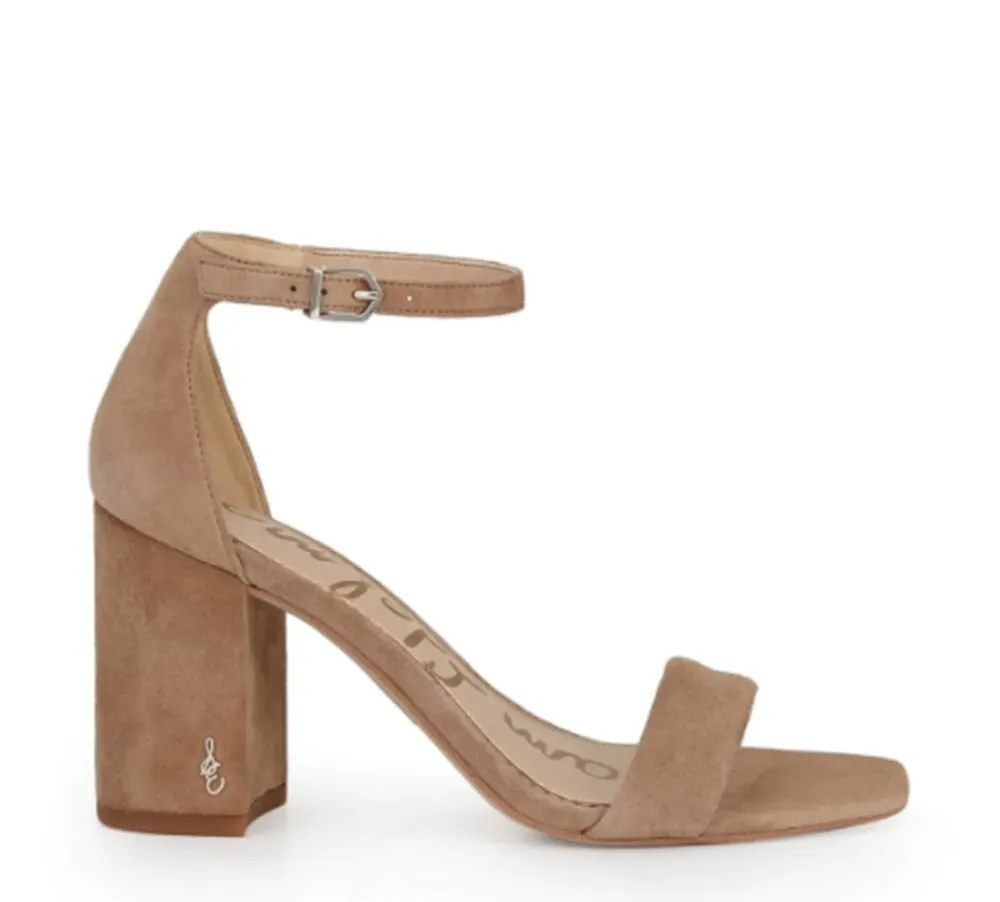 The Block Heel Dress Sandal in Oatmeal