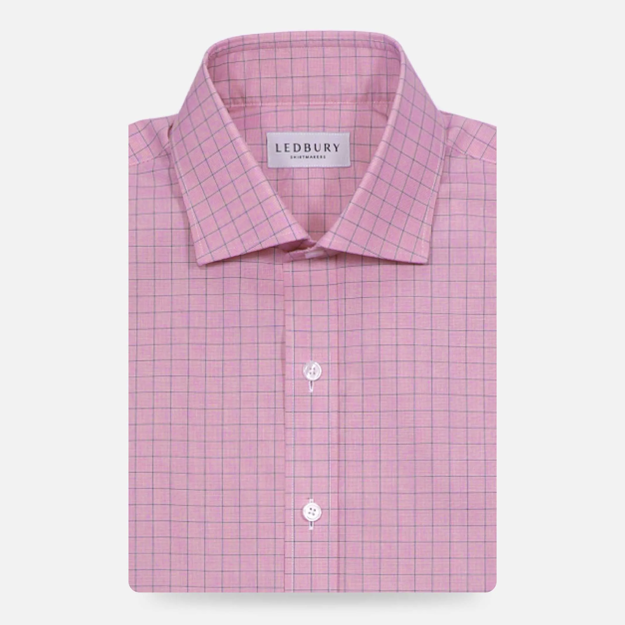 The Pink Clarendon Check Custom Shirt