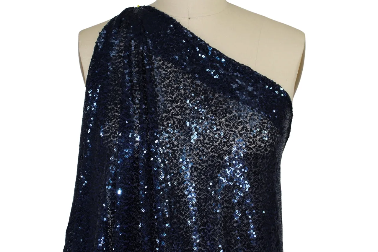 Tiny Sequined Mesh - Evening Blue