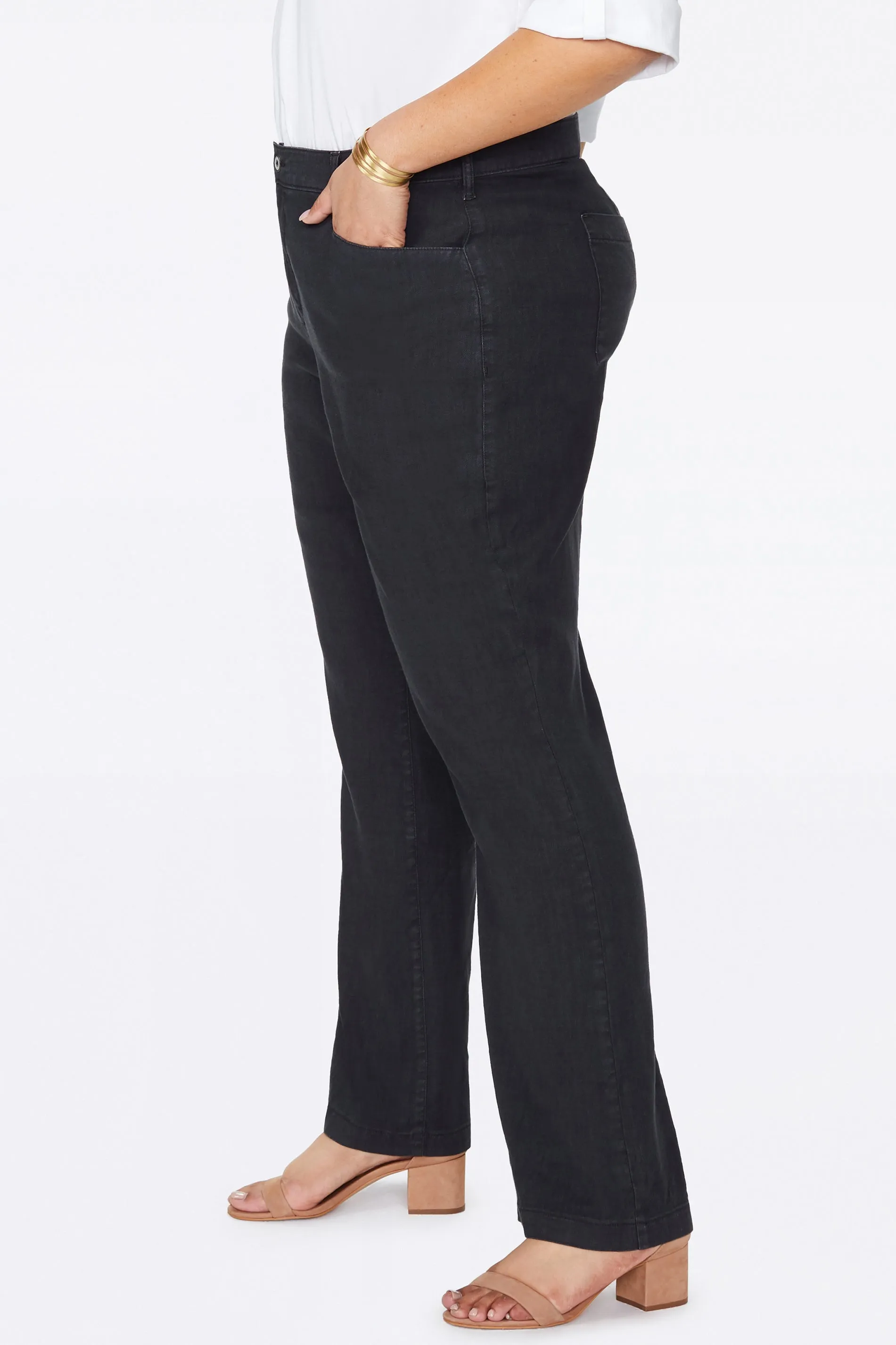 Trouser Pants In Plus Size - Black