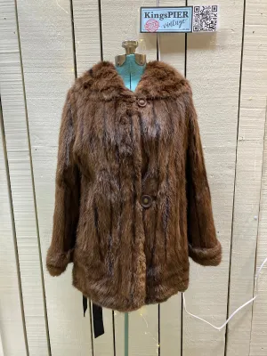 Vintage Charles Brown Furriers LTD Fur Coat, Made in Halifax, Chest 42”