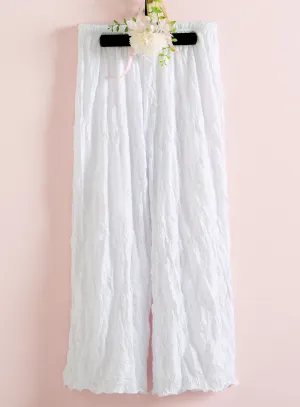 White Party Crinkle Capris