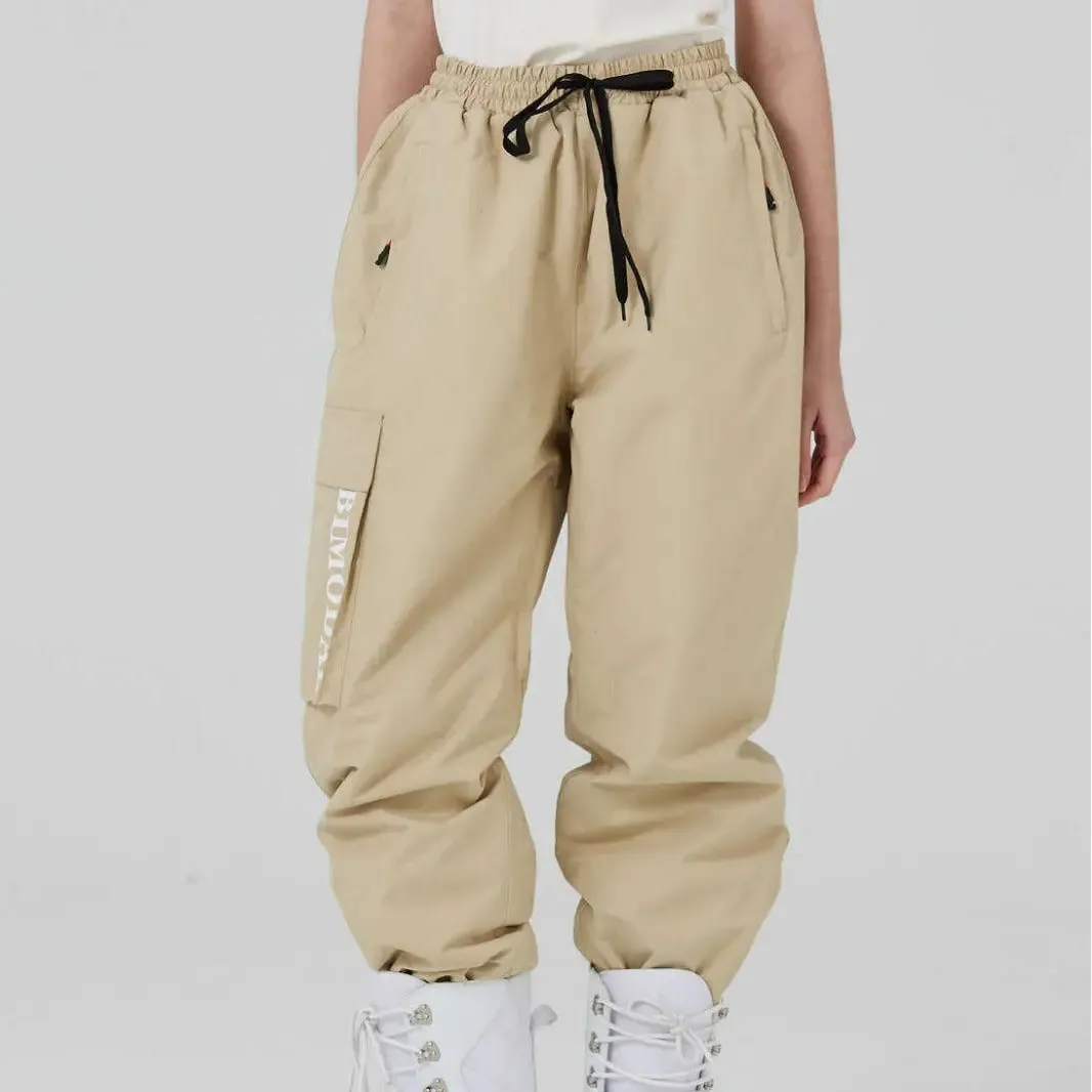 Women Baggy Snowboarding Pants Loose Fit Cargo Ski Pants