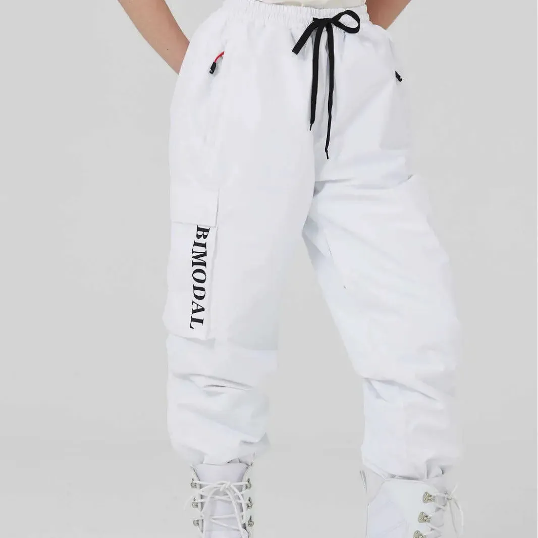 Women Baggy Snowboarding Pants Loose Fit Cargo Ski Pants