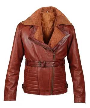 Women’s Asymmetrical Brown Jacket