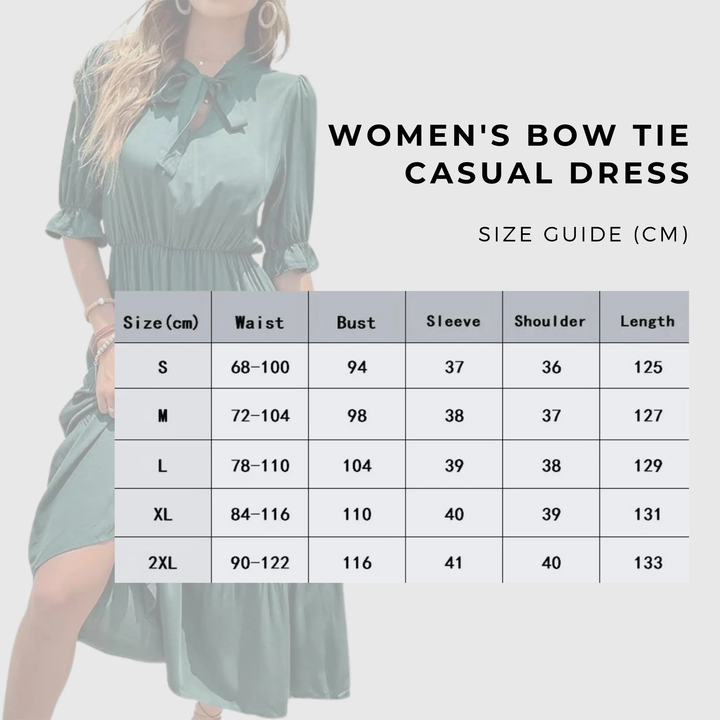 Women's Bow Tie Casual Dress