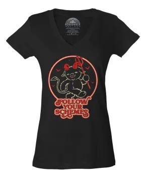 Women's Follow Your Schemes Vneck T-Shirt