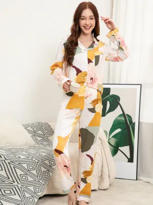 Women's Night Wear Rayon Printed Pajama Set