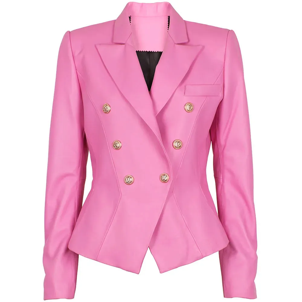 Women's Suede Leather Blazer